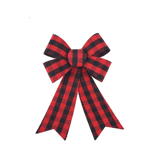 Artificial Bowknot Ornament Black&Red