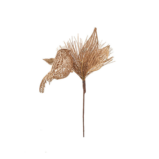 Artificial Glitter Bird Pick Gold