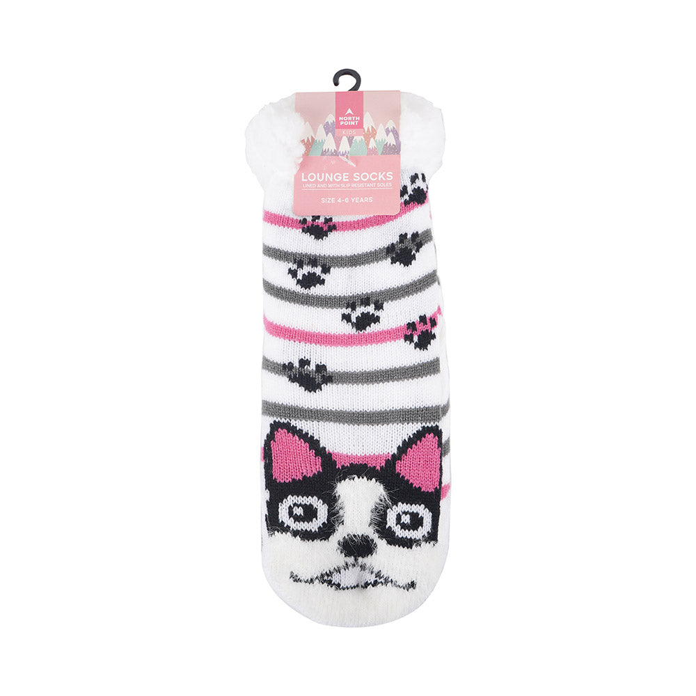 Girls Character Lounge Socks with Sherpa Lining and Grippers