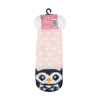 Girls Character Lounge Socks with Sherpa Lining and Grippers