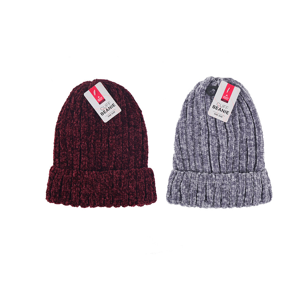 Ladies Chenille Rib Hat with Cuff
