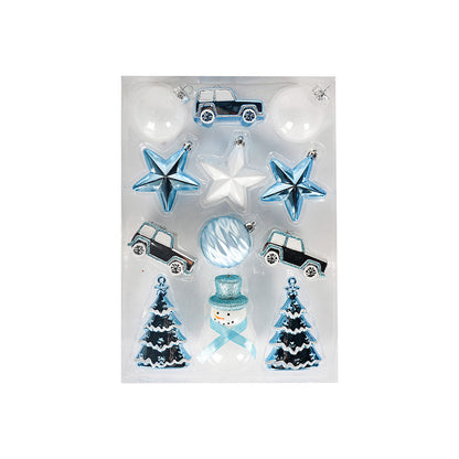 Christmas Ornament Set 12pcs Blue