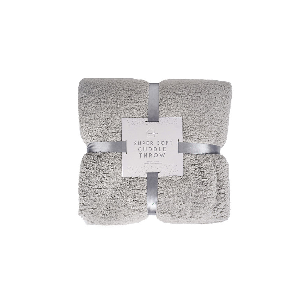 Super Soft Cuddle Throw Grey 130x180cm
