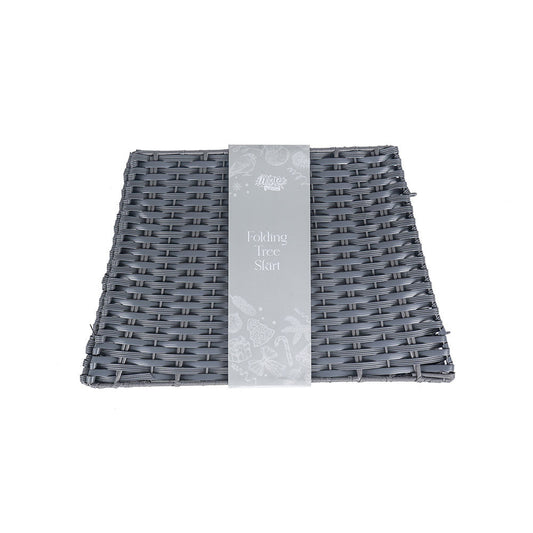 Folding Christmas Tree Skirt Black