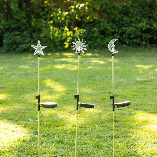 Solar Stake Light-SunMoonStar