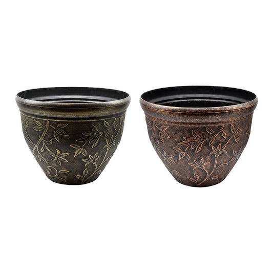 Leaf Relief Flower Pot 34cm