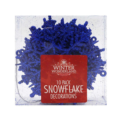Snowflake Decoration Blue 10PK